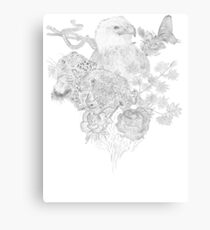 Plants and Animals Sketch Canvas Print