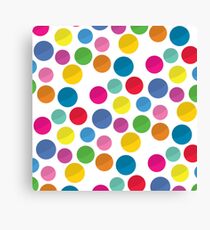 Colorful circles pattern on white background Canvas Print