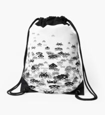 Invaded III B&W Drawstring Bag
