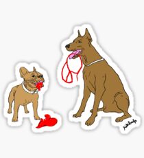 love & peace & dogs Sticker