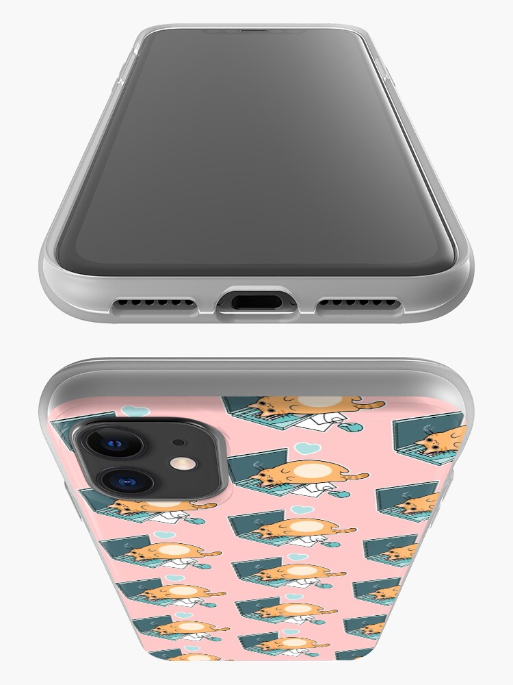 Alternative Ansicht von Nette Laptop-Katze iPhone-Hülle & Cover