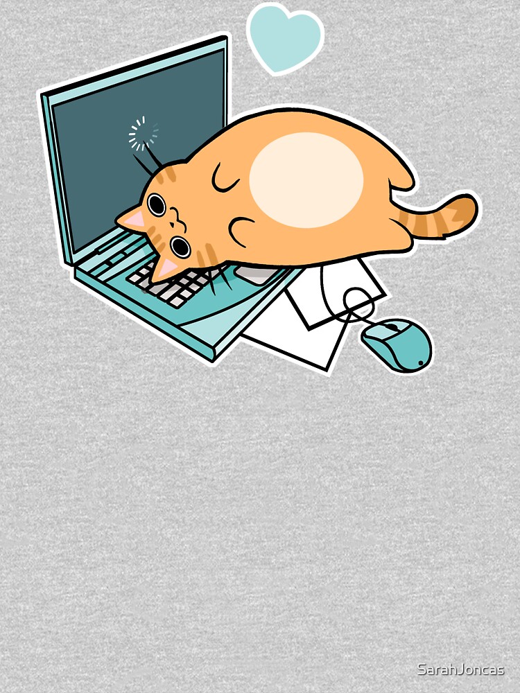 Nette Laptop-Katze von SarahJoncas