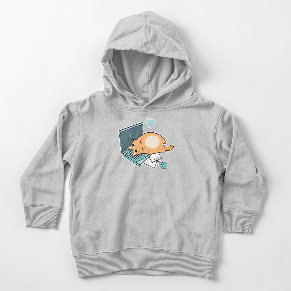 Nette Laptop-Katze Kleinkind Hoodie