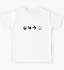 Down + Down Forward + Forward + PUNCH! Kids Tee