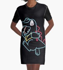 Minimalist Big Jaw Pokemon Graphic T-Shirt Dress