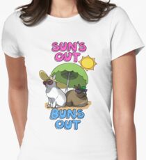 Sun's Out Buns Out Women's Fitted T-Shirt