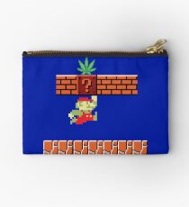 8-bit Retro Mario Marijuana Studio Pouch