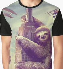 Sloth climbing the empire state building Graphic T-Shirt
