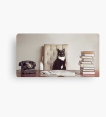 Firmenkatze Metallbild