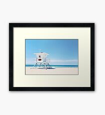 lifeguard tower Carlsbad 35 Framed Print