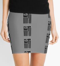 Fireman Flag Tee Shirt With Fireman's Crest Honor The Badge Mini Skirt