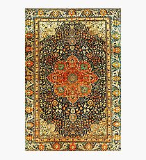 Antique Persian Mohtashem Kashan Rug Photographic Print