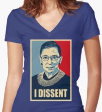 I DISSENT - Notorious RBG Women's Fitted V-Neck T-Shirt