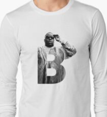 Camiseta de manga larga B es para Notorious BIG RIP big poppa