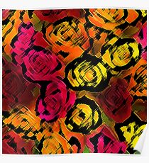 Abstract Roses Poster