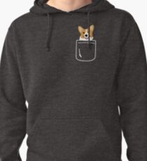 Corgi In Pocket Funny Cute Puppy Big Happy Smile Pullover Hoodie