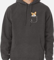 Sudadera con capucha Corgi In Pocket Funny Cute Puppy Big Happy Smile