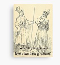 Funny Game of Thrones Vintage Drawing Canvas Print