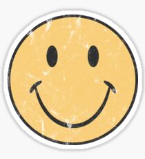 Gelbes Smiley-Gesicht | Retro Smiley-Gesicht Sticker