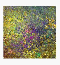 Pink Purple Teal and Golden Elegant Bright Chic Marble Pattern Photographic Print