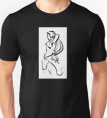 Female Form Ink Brush Drawing Unisex T-Shirt