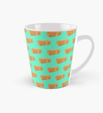 Taza cónica "Classic Retro Vintage Atlas Radio Pattern Orange Green"