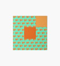 Lámina rígida "Classic Retro Vintage Atlas Radio Pattern Orange Green"