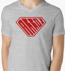 Arroz SuperEmpowered (Red) Men's V-Neck T-Shirt