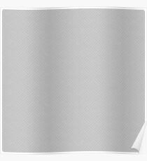 Corrugated metal sheet plate pattern, silver steel like Poster