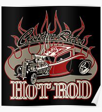 Cartoon retro hot rod Poster