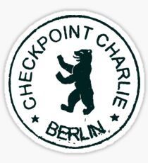 CHECKPOINT CHARLIE BERLIN PASSPORT STAMP Sticker