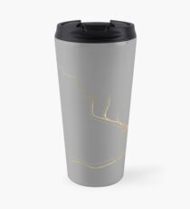 Kintsugi 3 #art #decor #buyart #japanese #gold #grey #kirovair #design Travel Mug