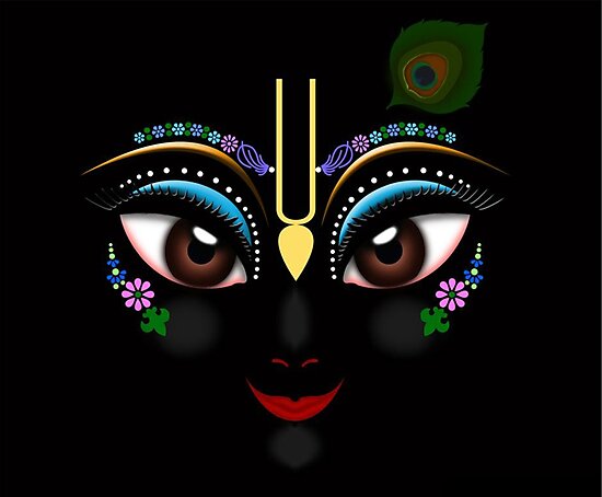 "Lord Krishna on Black" Photographic Print by tanabe | Redbubble