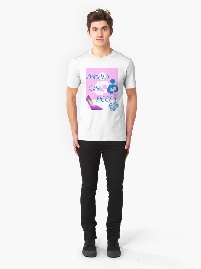 Alternate view of Meals on Heels! Breastfeeding Tee Slim Fit T-Shirt