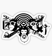 monkeys tearing through the jungle Sticker