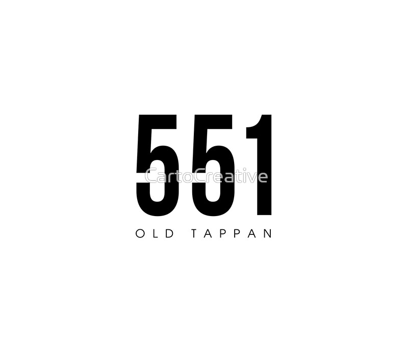 "Old Tappan, NJ 551 Area Code" by CartoCreative Redbubble