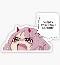 Darling In The Franxx - Angry Zero Two Noises Sticker