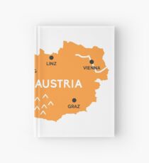 austria map Hardcover Journal