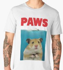 Paws Hamster Funny Jaws Movie Parody Men's Premium T-Shirt