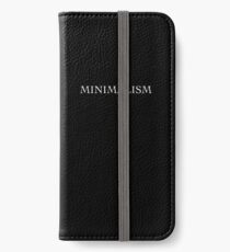 Minimalism - Word White On Black iPhone Flip-Case/Hülle/Skin