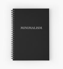 Minimalism - Word White On Black Spiralblock