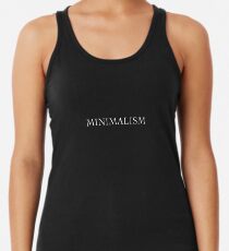 Minimalism - Word White On Black Tanktop für Frauen