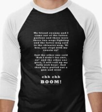 Clare Werbeloffs witness account of the Kings Cross Shooting (white text) Men's Baseball ¾ T-Shirt