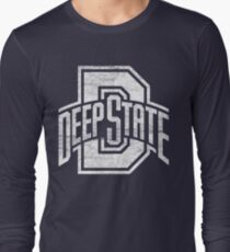 Deep State (White) Long Sleeve T-Shirt