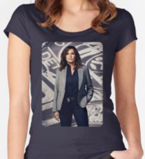 #QueenHargitay Women's Fitted Scoop T-Shirt