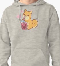 Bubble Tea Shiba Pullover Hoodie
