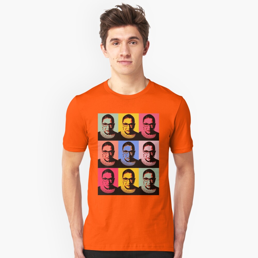 RBG - Pink Wave - Dissent is Patriotic Slim Fit T-Shirt