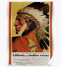 Weinleseplakat - Kalifornien und Süd-Arizona Poster