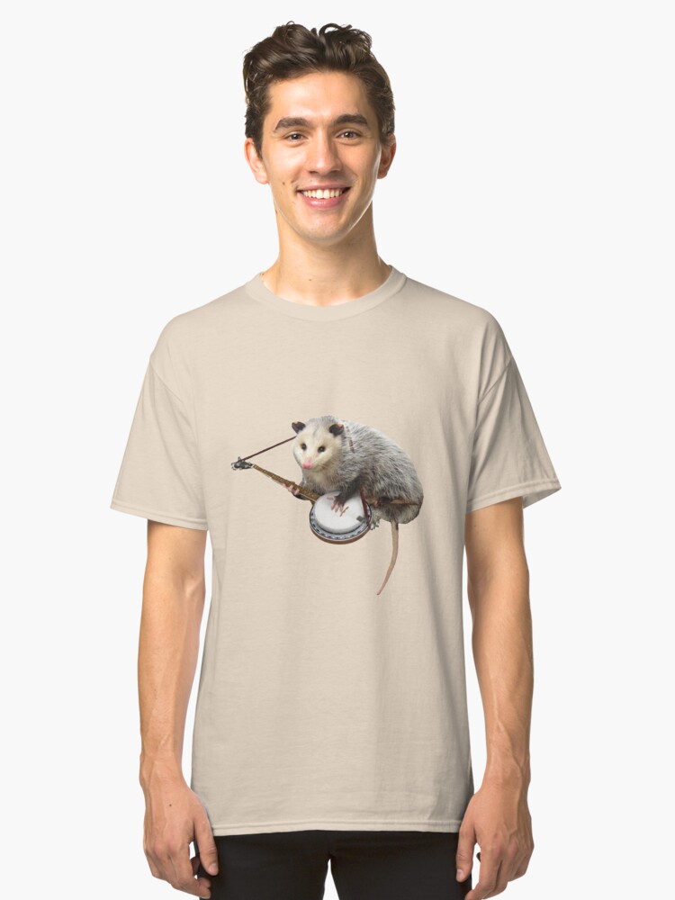 Alternate view of Possum Playing Banjo Classic T-Shirt