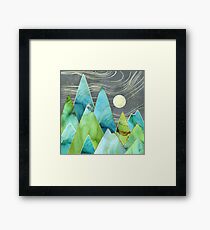 Moonlit Mountains Framed Print